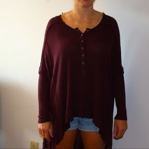 Free People Maroon Sweater